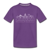 Savannah, Georgia Youth T-Shirt - Skyline Youth Savannah Tee - purple