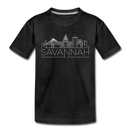 Savannah, Georgia Youth T-Shirt - Skyline Youth Savannah Tee - charcoal gray