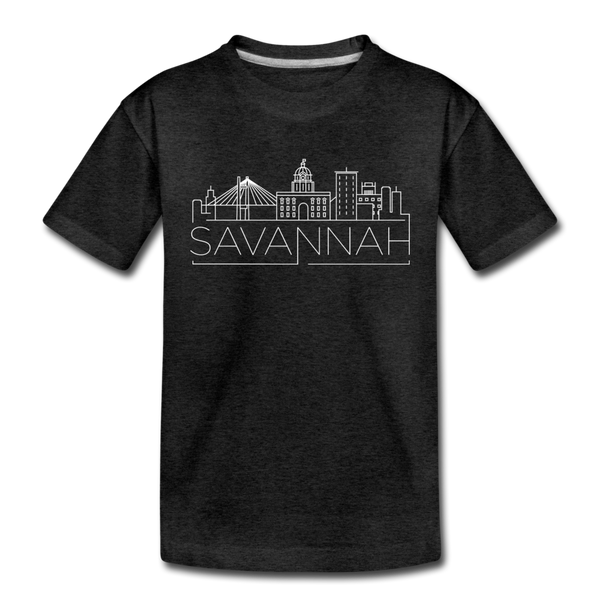 Savannah, Georgia Youth T-Shirt - Skyline Youth Savannah Tee - charcoal gray