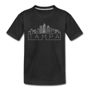 Tampa, Florida Youth T-Shirt - Skyline Youth Tampa Tee - black