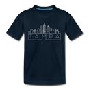 Tampa, Florida Youth T-Shirt - Skyline Youth Tampa Tee - deep navy