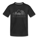 St. Louis, Missouri Youth T-Shirt - Skyline Youth St. Louis Tee - black