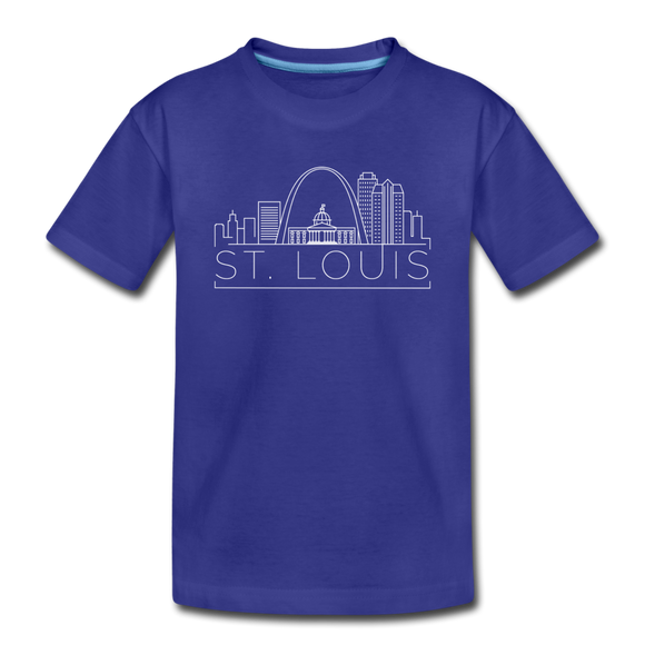 St. Louis, Missouri Youth T-Shirt - Skyline Youth St. Louis Tee - royal blue