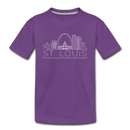 St. Louis, Missouri Youth T-Shirt - Skyline Youth St. Louis Tee - purple