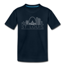 St. Louis, Missouri Youth T-Shirt - Skyline Youth St. Louis Tee - deep navy