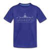 Washington DC Youth T-Shirt - Skyline Youth Washington DC Tee - royal blue