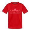 Washington DC Youth T-Shirt - Skyline Youth Washington DC Tee - red