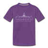 Washington DC Youth T-Shirt - Skyline Youth Washington DC Tee - purple