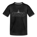 Washington DC Youth T-Shirt - Skyline Youth Washington DC Tee - charcoal gray