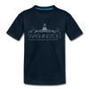 Washington DC Youth T-Shirt - Skyline Youth Washington DC Tee - deep navy