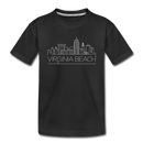 Virginia Beach, Virginia Youth T-Shirt - Skyline Youth Virginia Beach Tee - black