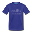 Virginia Beach, Virginia Youth T-Shirt - Skyline Youth Virginia Beach Tee - royal blue