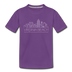 Virginia Beach, Virginia Youth T-Shirt - Skyline Youth Virginia Beach Tee - purple