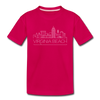 Virginia Beach, Virginia Youth T-Shirt - Skyline Youth Virginia Beach Tee - dark pink