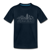 Virginia Beach, Virginia Youth T-Shirt - Skyline Youth Virginia Beach Tee - deep navy