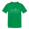 Virginia Beach, Virginia Youth T-Shirt - Skyline Youth Virginia Beach Tee - kelly green