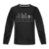 Denver, Colorado Youth Long Sleeve Shirt - Skyline Youth Long Sleeve Denver Tee - black