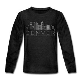 Denver, Colorado Youth Long Sleeve Shirt - Skyline Youth Long Sleeve Denver Tee