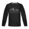 Albuquerque, New Mexico Youth Long Sleeve Shirt - Skyline Youth Long Sleeve Albuquerque Tee - black