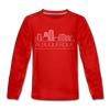 Albuquerque, New Mexico Youth Long Sleeve Shirt - Skyline Youth Long Sleeve Albuquerque Tee - red