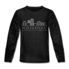 Albuquerque, New Mexico Youth Long Sleeve Shirt - Skyline Youth Long Sleeve Albuquerque Tee - charcoal gray