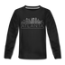 Atlanta, Georgia Youth Long Sleeve Shirt - Skyline Youth Long Sleeve Atlanta Tee - black