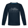 Atlanta, Georgia Youth Long Sleeve Shirt - Skyline Youth Long Sleeve Atlanta Tee