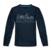 Baltimore, Maryland Youth Long Sleeve Shirt - Skyline Youth Long Sleeve Baltimore Tee - deep navy