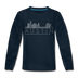 Austin, Texas Youth Long Sleeve Shirt - Skyline Youth Long Sleeve Austin Tee - deep navy