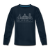 Buffalo, New York Youth Long Sleeve Shirt - Skyline Youth Long Sleeve Buffalo Tee - deep navy