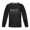 Charleston, South Carolina Youth Long Sleeve Shirt - Skyline Youth Long Sleeve Charleston Tee - black