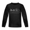 Charleston, South Carolina Youth Long Sleeve Shirt - Skyline Youth Long Sleeve Charleston Tee - charcoal gray