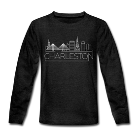 Charleston, South Carolina Youth Long Sleeve Shirt - Skyline Youth Long Sleeve Charleston Tee