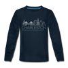 Charleston, South Carolina Youth Long Sleeve Shirt - Skyline Youth Long Sleeve Charleston Tee - deep navy
