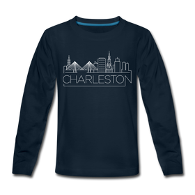 Charleston, South Carolina Youth Long Sleeve Shirt - Skyline Youth Long Sleeve Charleston Tee