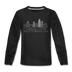 Charlotte, North Carolina Youth Long Sleeve Shirt - Skyline Youth Long Sleeve Charlotte Tee - black