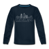 Cleveland, Ohio Youth Long Sleeve Shirt - Skyline Youth Long Sleeve Cleveland Tee - deep navy