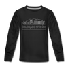 Colorado Springs, Colorado Youth Long Sleeve Shirt - Skyline Youth Long Sleeve Colorado Springs Tee - black