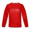 Colorado Springs, Colorado Youth Long Sleeve Shirt - Skyline Youth Long Sleeve Colorado Springs Tee - red