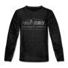Colorado Springs, Colorado Youth Long Sleeve Shirt - Skyline Youth Long Sleeve Colorado Springs Tee - charcoal gray