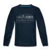 Colorado Springs, Colorado Youth Long Sleeve Shirt - Skyline Youth Long Sleeve Colorado Springs Tee - deep navy
