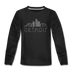 Detroit, Michigan Youth Long Sleeve Shirt - Skyline Youth Long Sleeve Detroit Tee - black