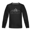 Detroit, Michigan Youth Long Sleeve Shirt - Skyline Youth Long Sleeve Detroit Tee