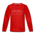 El Paso, Texas Youth Long Sleeve Shirt - Skyline Youth Long Sleeve El Paso Tee - red