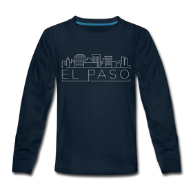 El Paso, Texas Youth Long Sleeve Shirt - Skyline Youth Long Sleeve El Paso Tee