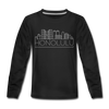 Honolulu, Hawaii Youth Long Sleeve Shirt - Skyline Youth Long Sleeve Honolulu Tee - black