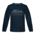 Honolulu, Hawaii Youth Long Sleeve Shirt - Skyline Youth Long Sleeve Honolulu Tee - deep navy