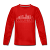 Columbus, Ohio Youth Long Sleeve Shirt - Skyline Youth Long Sleeve Columbus Tee - red