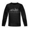 Columbus, Ohio Youth Long Sleeve Shirt - Skyline Youth Long Sleeve Columbus Tee - charcoal gray