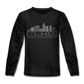 Columbus, Ohio Youth Long Sleeve Shirt - Skyline Youth Long Sleeve Columbus Tee